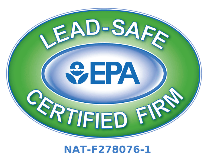 EPA Lead-Safe Certified Firm, certification number NAT-F278076-1